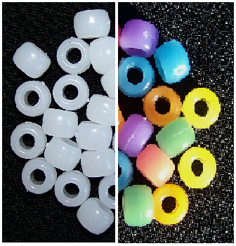 Light Turquoise Plastic Craft Pony Beads 6x9mm Bulk, Made in the
